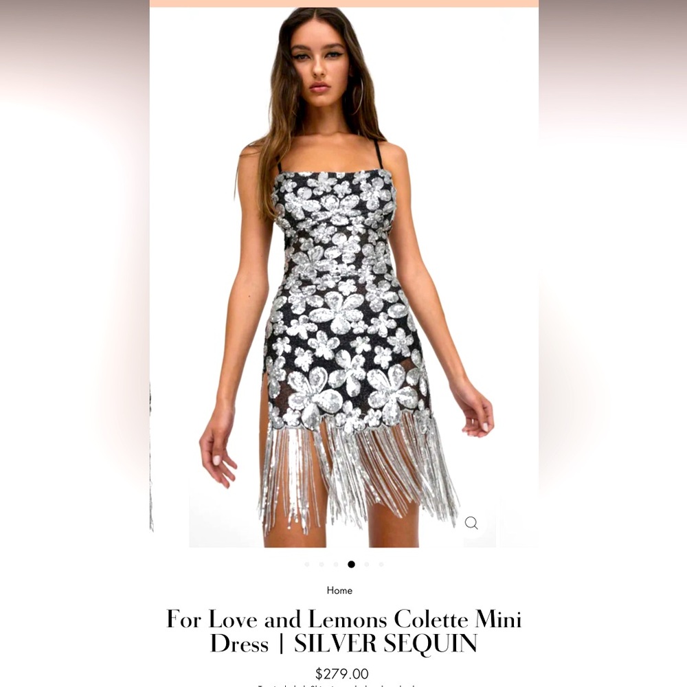 NWT For Love and Lemons sequins mini dress